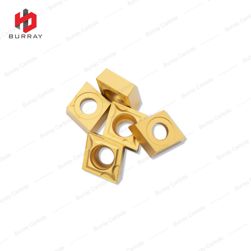 CCMT09T304-TF Tungsten Carbide Turning Insert with Yellow CVD Coating for CNC Lathe Machine