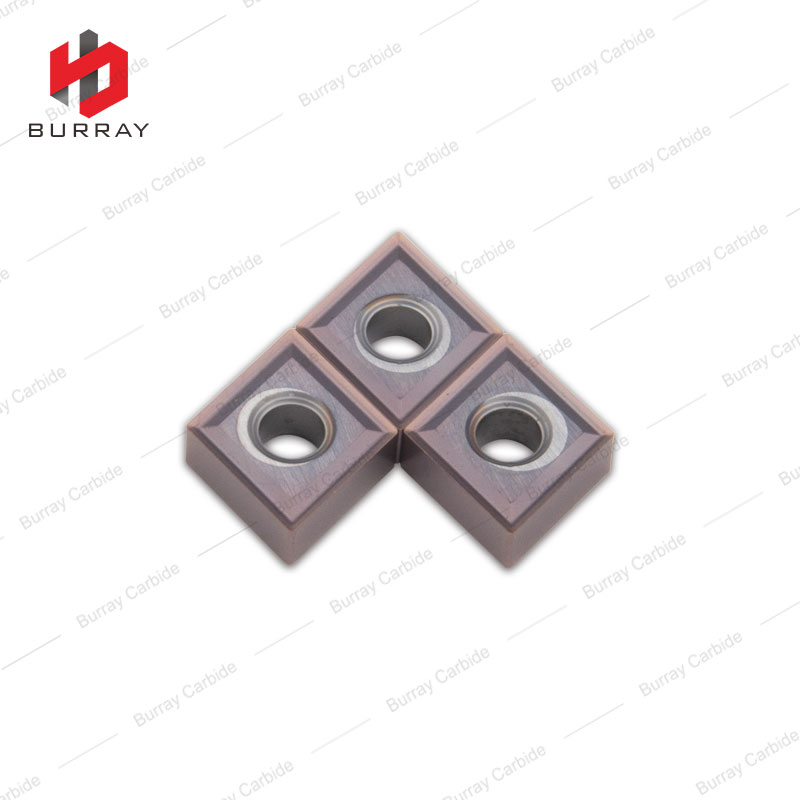 CNMG120404-MS Carbide Inserts with Purplish PVD Coating Machine Lathe Tool for Steel Parts Tungsten Carbide Turning Inserts