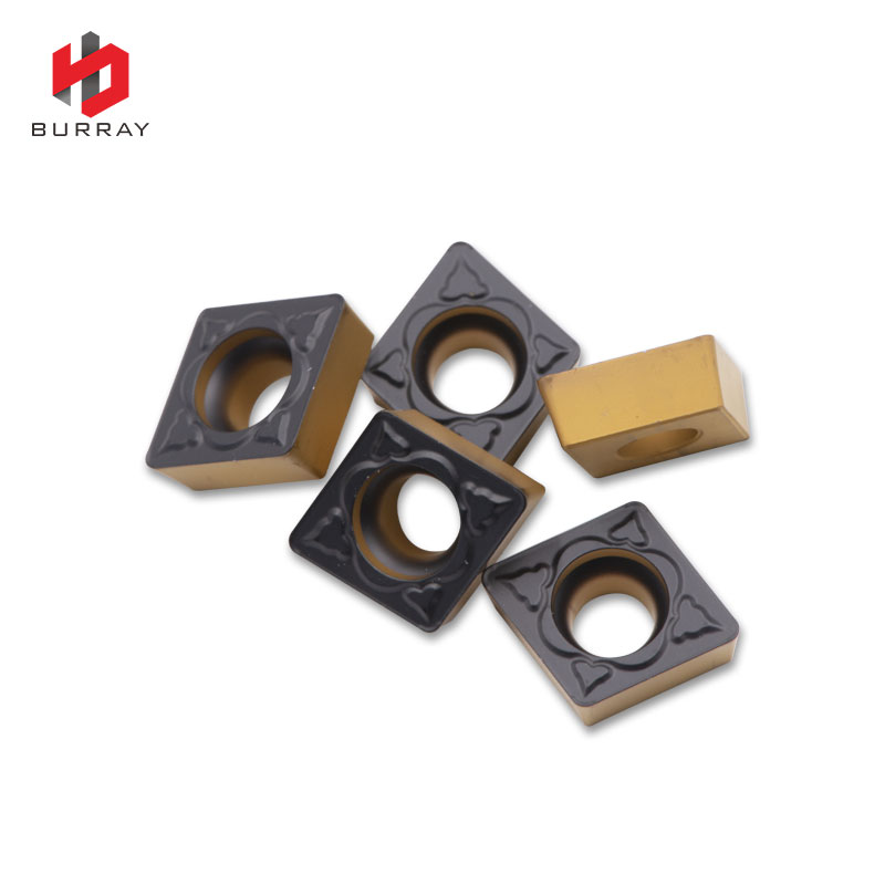CCMT09T308-PM High Quality Carbide Inserts CNC Turning Tool Lathe Cutter Tools with Yellow Black Bi-color CVD Coating