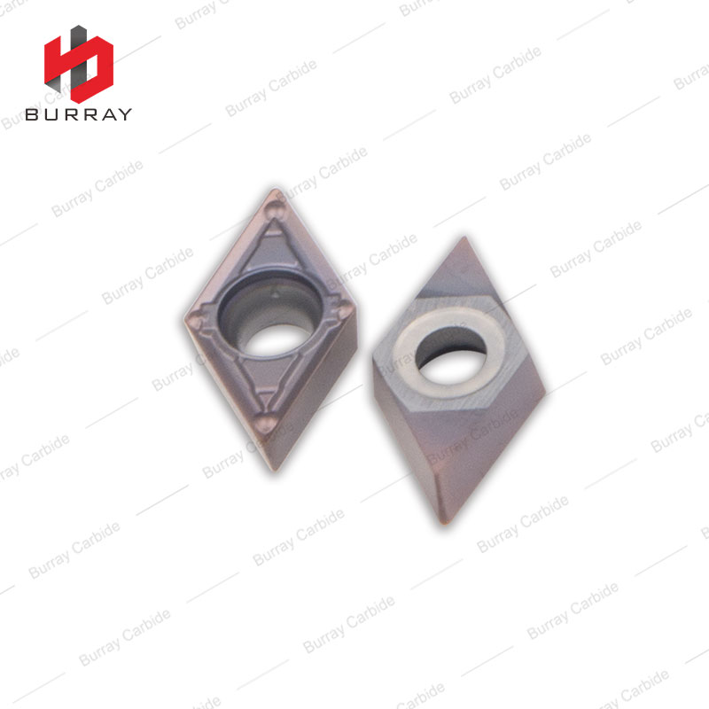 DCMT11T304-MV Tungsten Carbide Turning Insert for CNC Lathe Cutting Tools with PVD Coated
